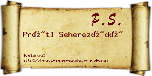 Prátl Seherezádé névjegykártya